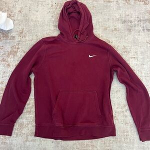 Nike Burgundy Hoodie/Pullover with Logo